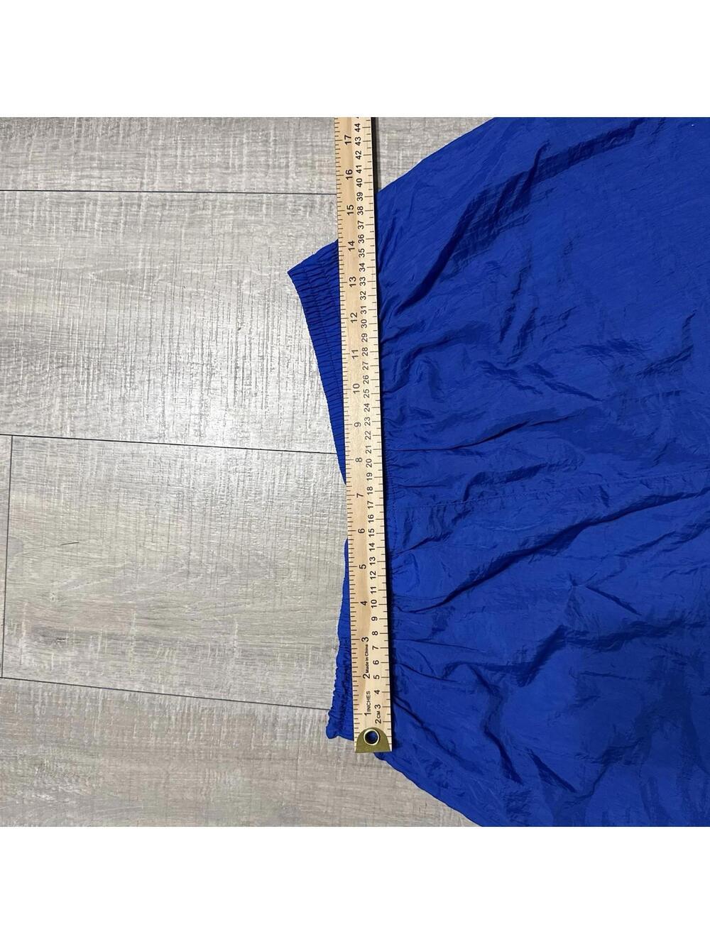 Reebok Rare Vintage Logo Blue white Windbreaker‎ Pants Men Large - Picture 8 of 8